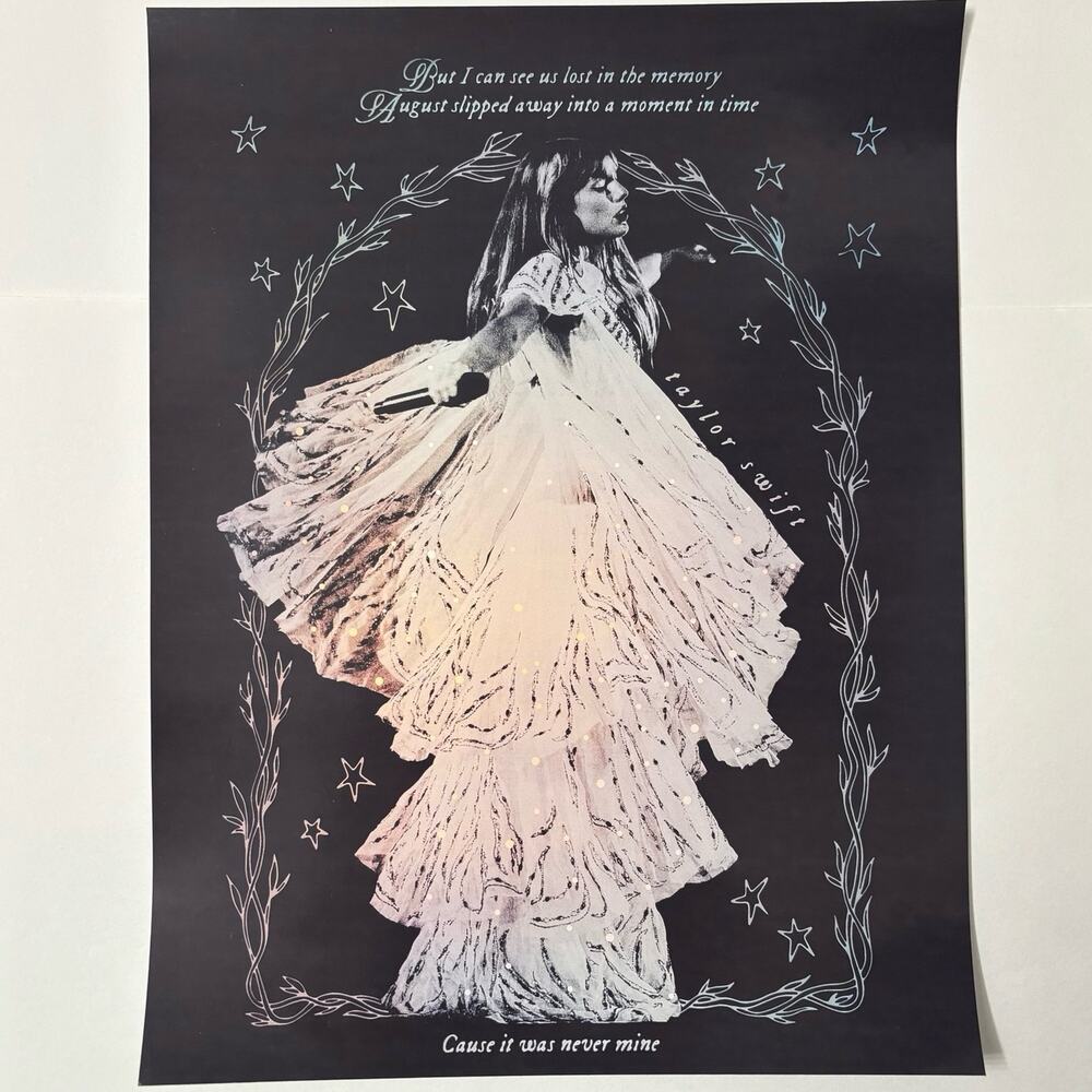 Taylor Swift folklore august 8.5” x 11” Print